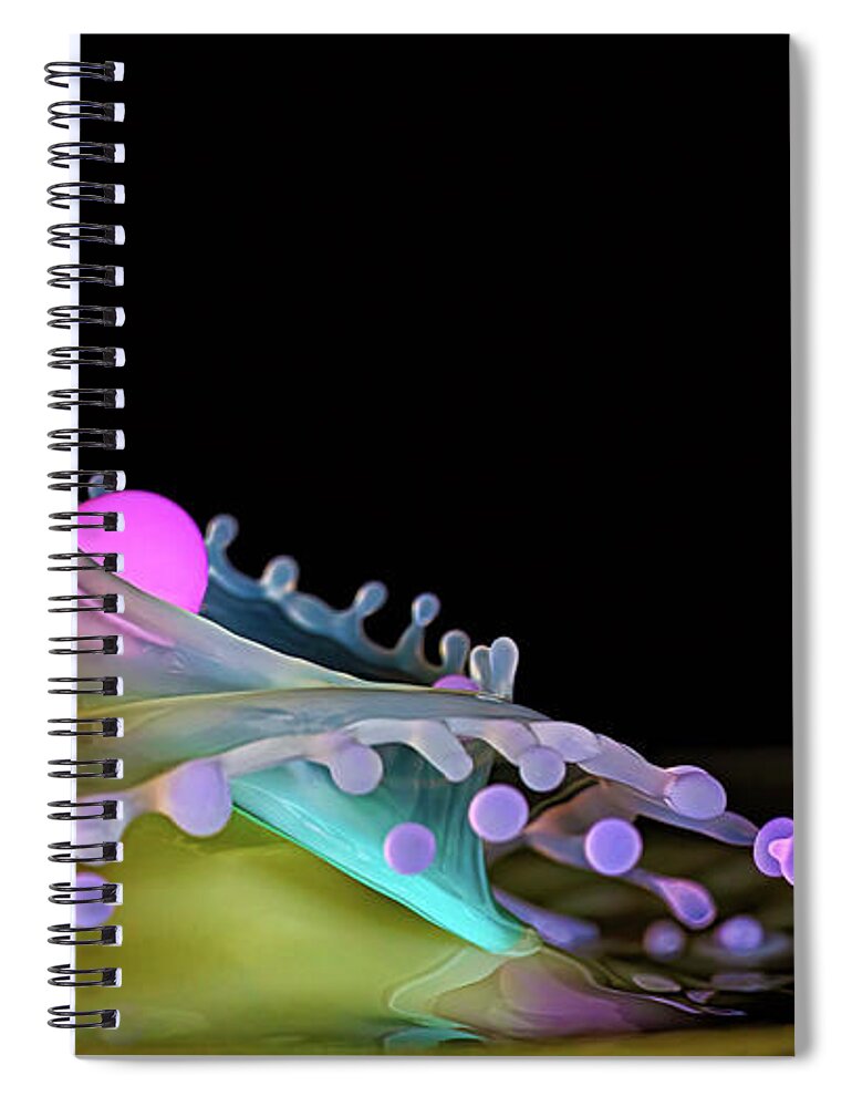 Water Drop Collision Spiral Notebook featuring the photograph The Dropmobile by Michael McKenney