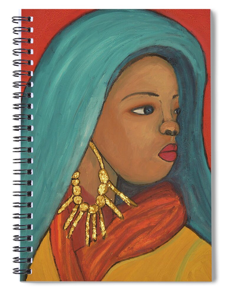 Women Spiral Notebook featuring the painting The Earrings by Anita Hummel