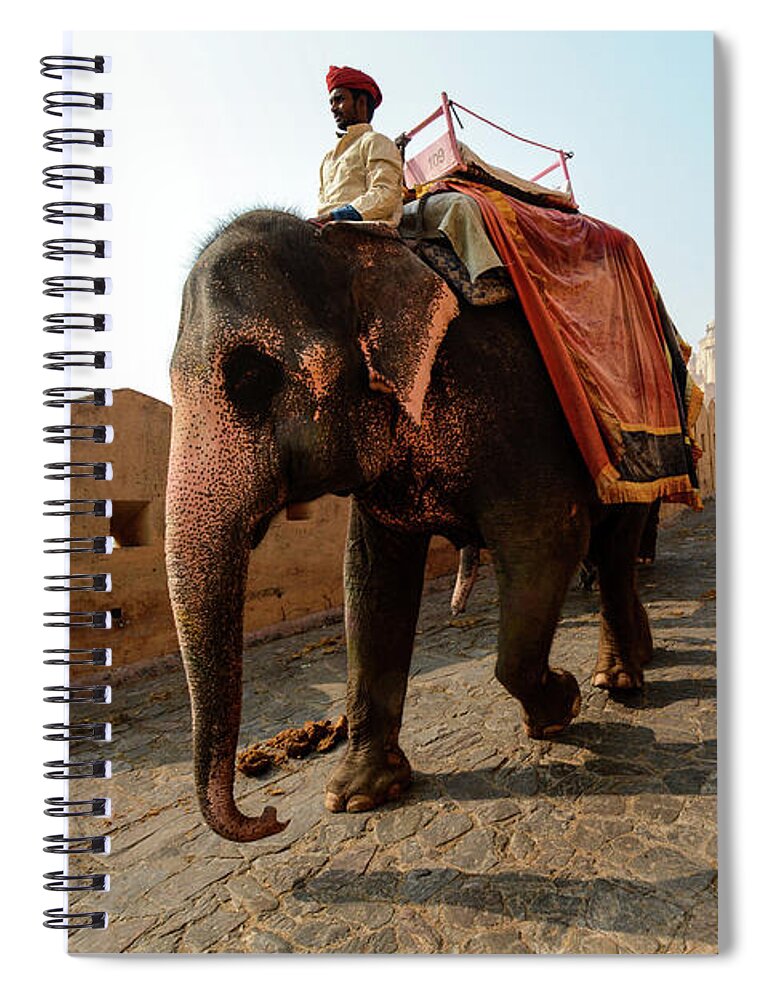 India Spiral Notebook featuring the photograph Kingdom Come. - Amber Palace, Rajasthan, India by Earth And Spirit