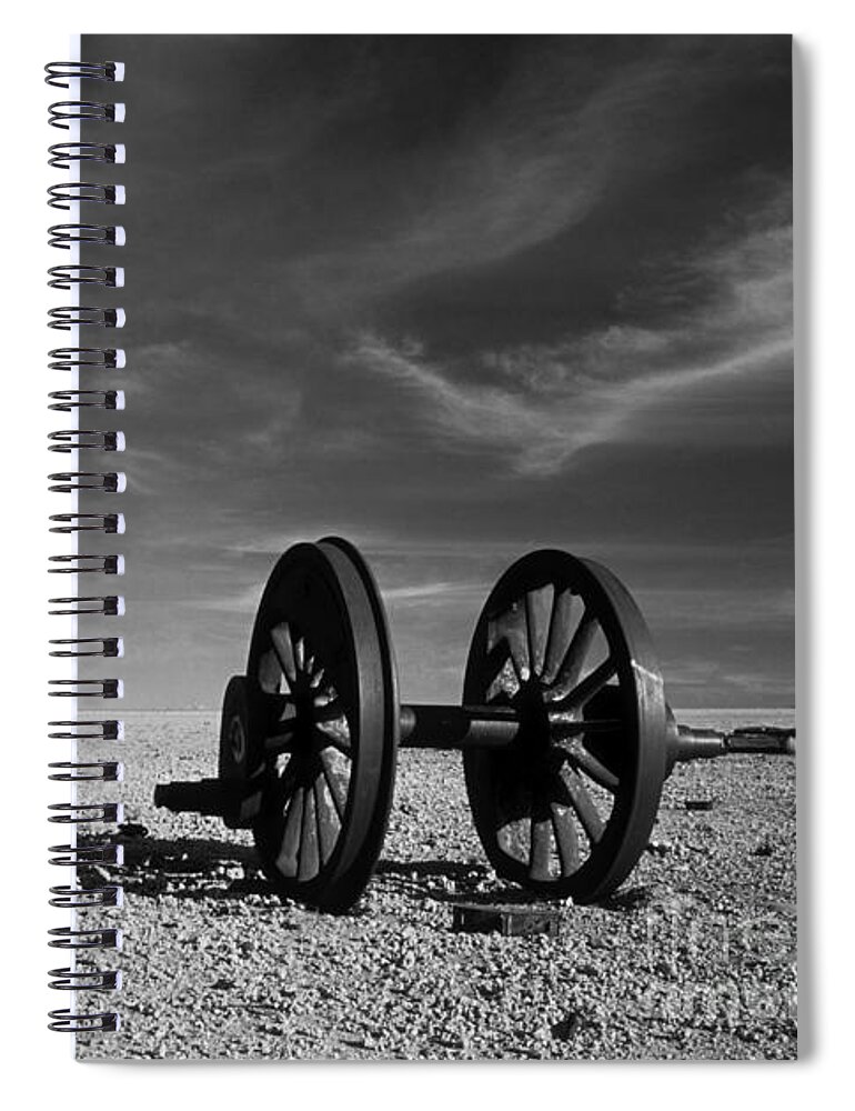 Wheel Spiral Notebook featuring the photograph The end of the line by James Brunker