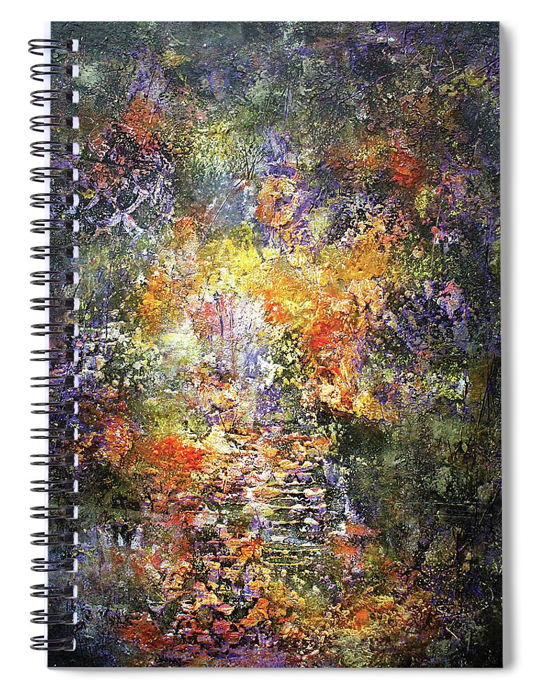 Landscape Spiral Notebook featuring the painting The Entrance by Patricia Lintner