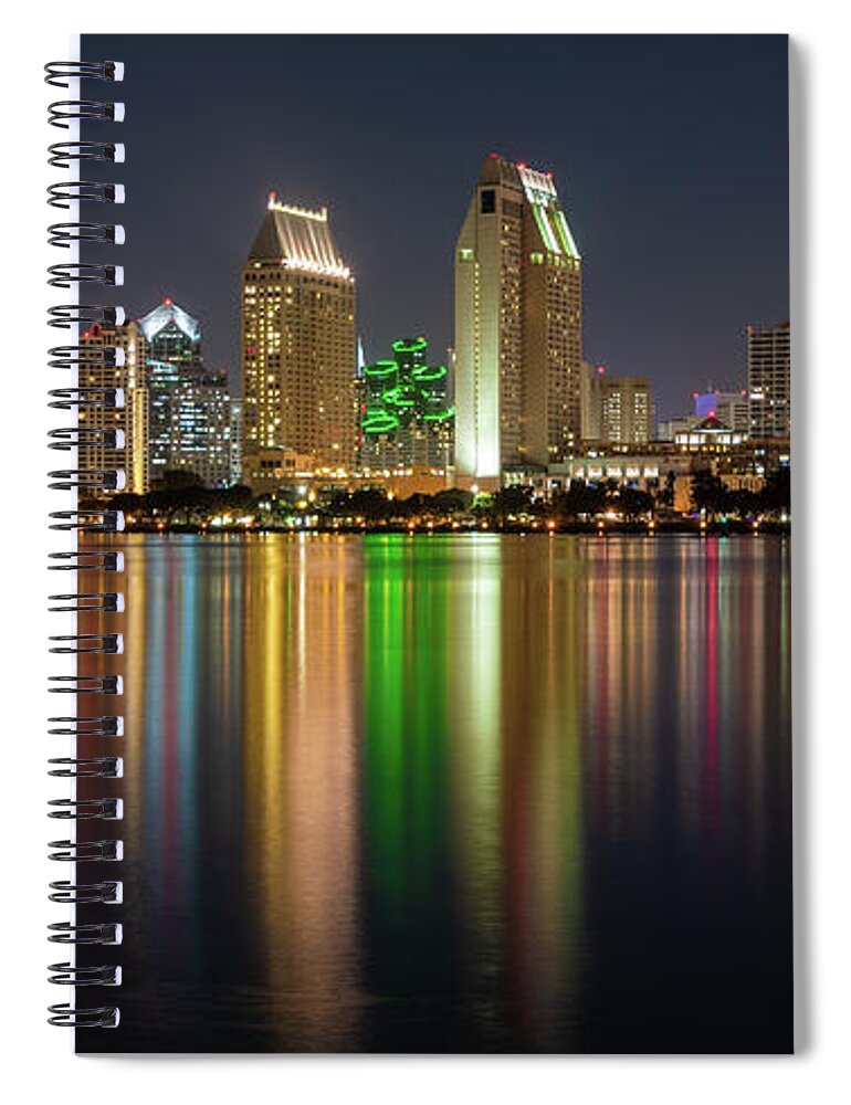 California Spiral Notebook featuring the photograph The Ever Colorful San Diego Skyline by David Levin