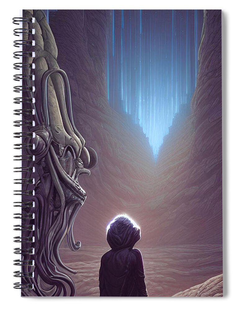 Expanse Spiral Notebook featuring the digital art The Expanse by Vennie Kocsis