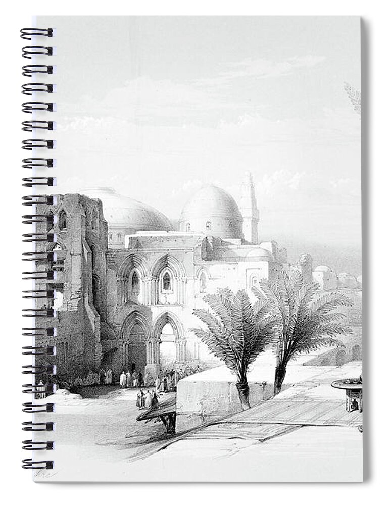 Exterior Spiral Notebook featuring the photograph The Exterior of Holy Sepulchre by Munir Alawi