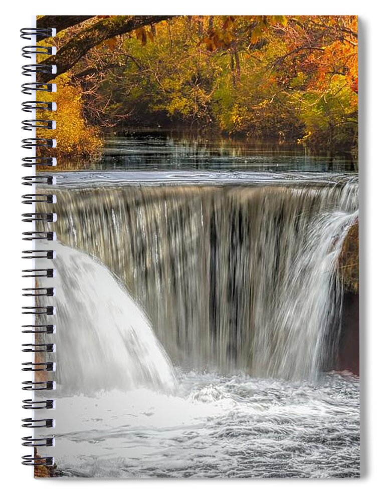 Spiral Notebook featuring the photograph The Falls at Cedarville by Jack Wilson