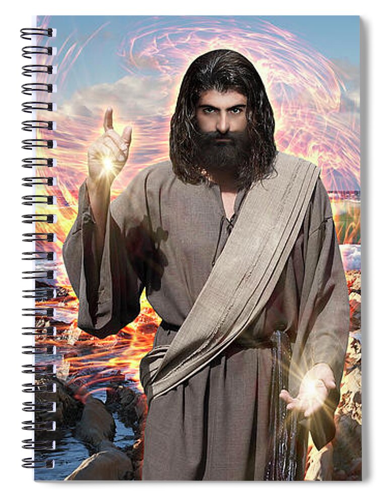 The-fire-of-god Spiral Notebook featuring the photograph The Fire Of God by Acropolis De Versailles