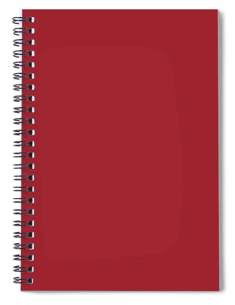 2021 Spiral Notebook featuring the digital art The Fire Within Red Solid Color 2021 Pairs Rustoleum's 2021 Color of the Year Satin Paprika by PIPA Fine Art - Simply Solid