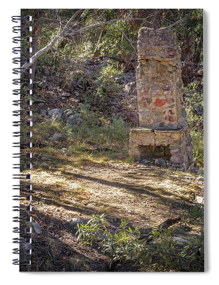 Fireplace Spiral Notebook featuring the photograph The Fireplace in the Woods of Madera Canyon by Mary Lee Dereske