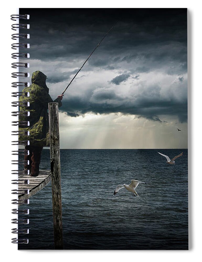 Fish Spiral Notebook featuring the photograph The Fish Are In by Randall Nyhof