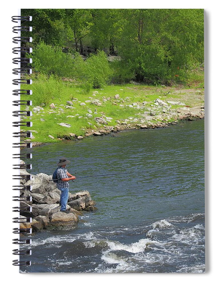 Water Spiral Notebook featuring the photograph The Fisher by C Winslow Shafer