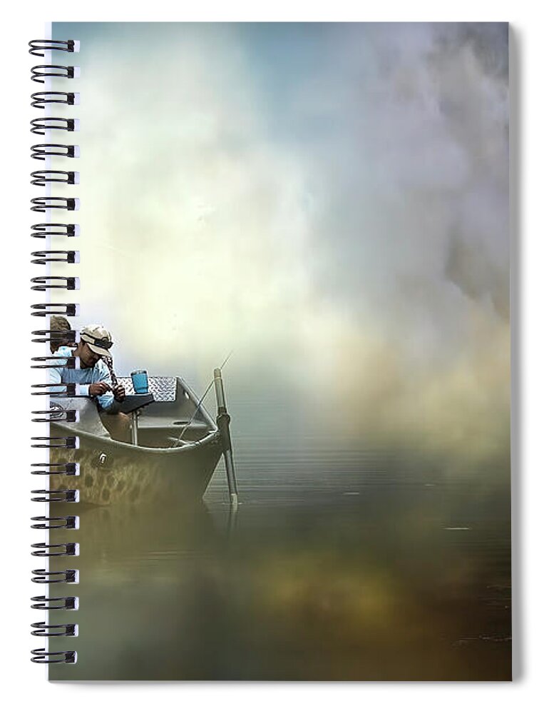 Fishermen Spiral Notebook featuring the photograph The Fishermen by Shelia Hunt