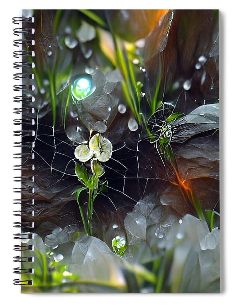 Digital Spiral Notebook featuring the digital art The Flower of Hope by Beverly Read