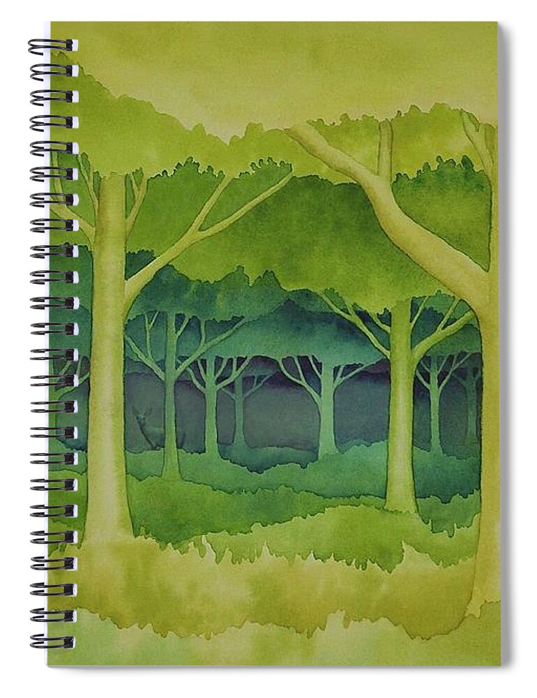 Kim Mcclinton Spiral Notebook featuring the painting The Forest for the Trees by Kim McClinton