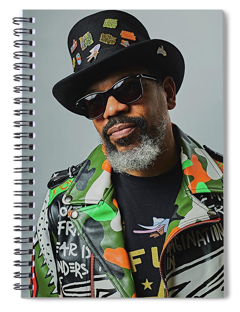  Spiral Notebook featuring the photograph The Funk Master by Tony Camm