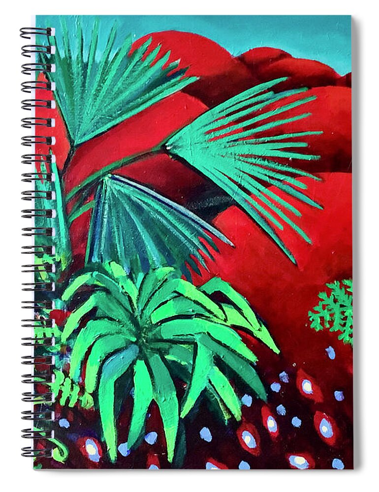 Red Hills Spiral Notebook featuring the painting The Future by Franci Hepburn