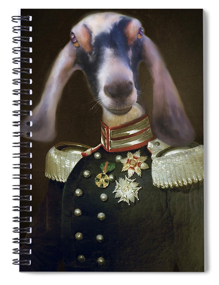 Goats Spiral Notebook featuring the mixed media The G O A T by Colleen Taylor