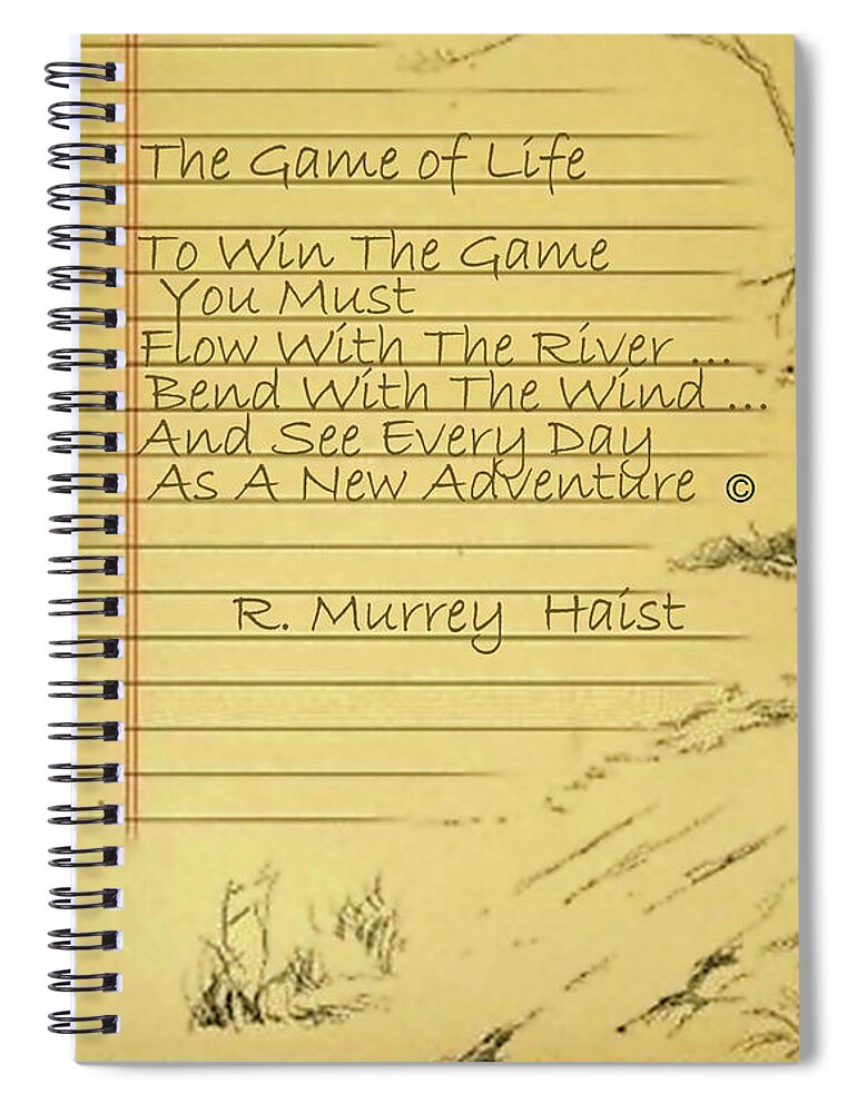  Spiral Notebook featuring the mixed media The Game of Life by R Murrey Haist