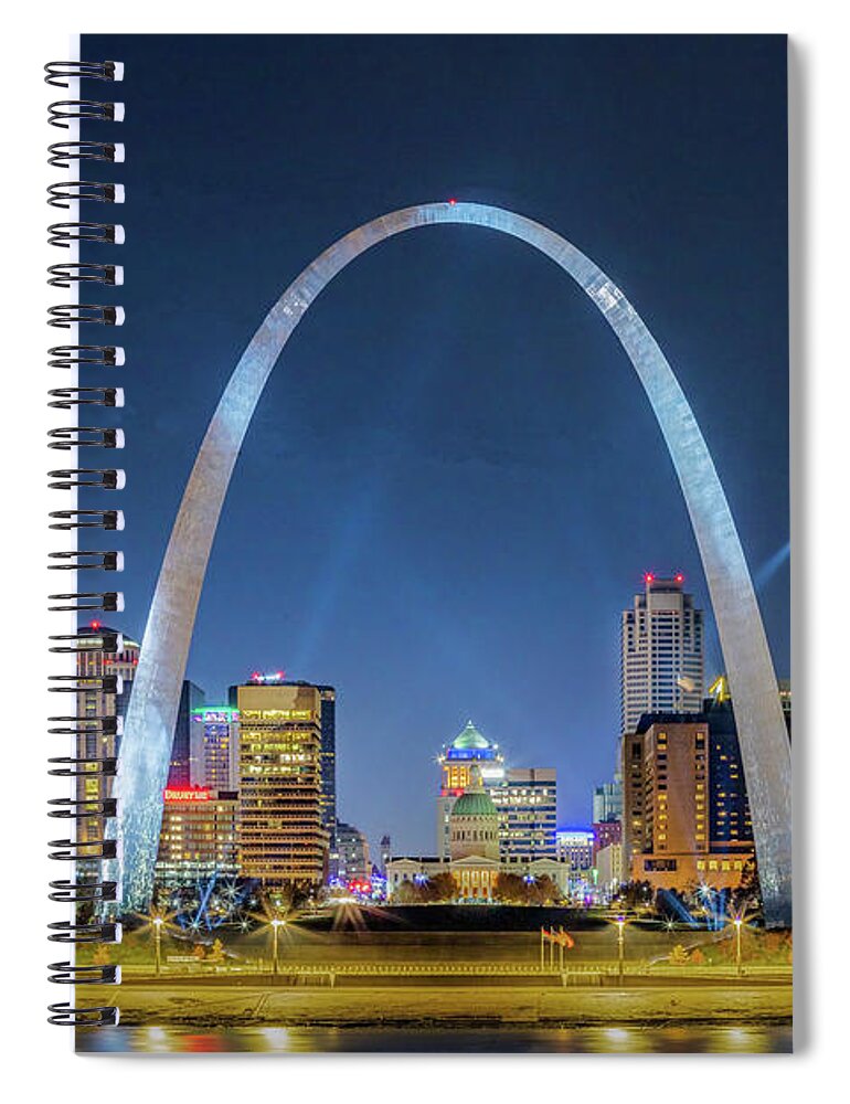 St. Louis Missouri Skyline Spiral Notebook featuring the photograph The Gateway Arch by Rod Best