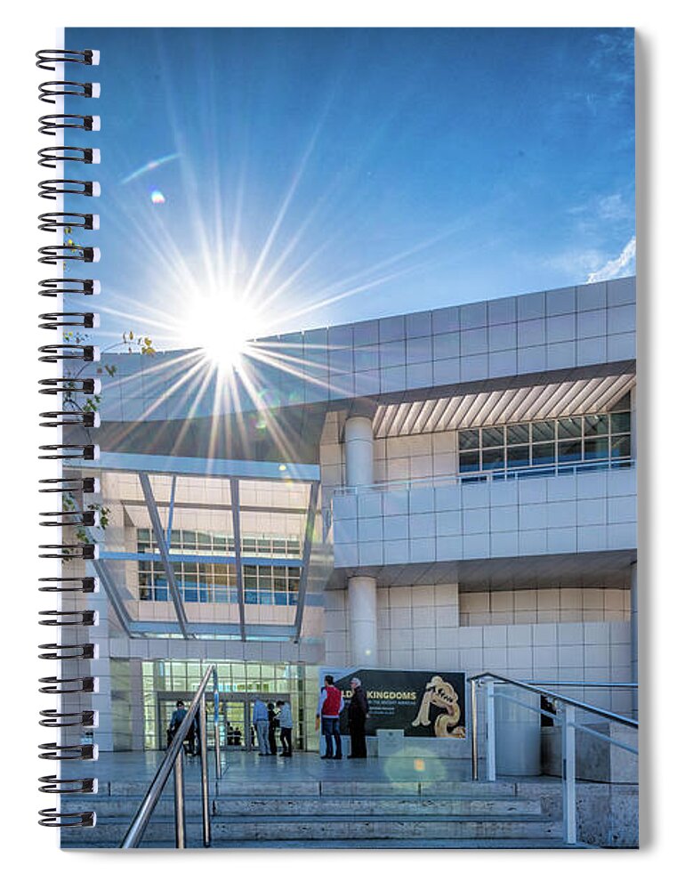 Brentwood Spiral Notebook featuring the photograph The Getty's Museum Entrance by David Levin