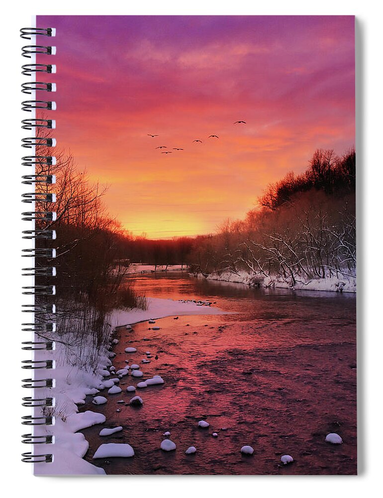  Spiral Notebook featuring the photograph The Gift of a New Day by Rob Blair