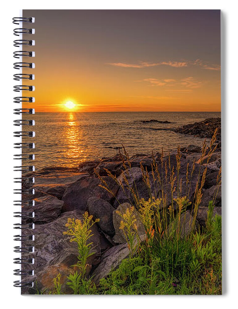 Marginal Way Spiral Notebook featuring the photograph The Gift of the Day by Penny Polakoff