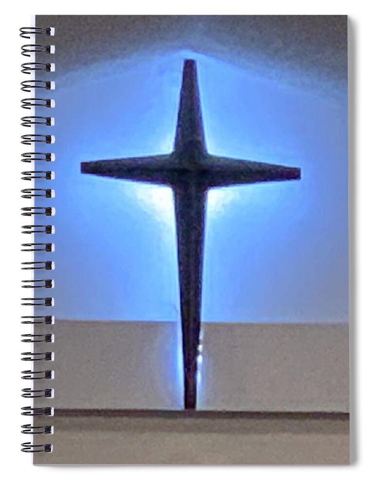 Cross Spiral Notebook featuring the photograph The Glow of Peace by Lee Darnell
