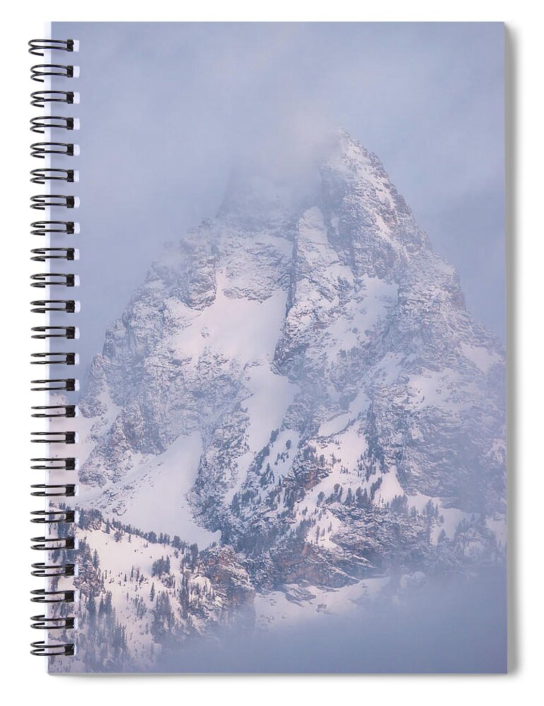 Grand Teton Spiral Notebook featuring the photograph The Grand One by Darren White