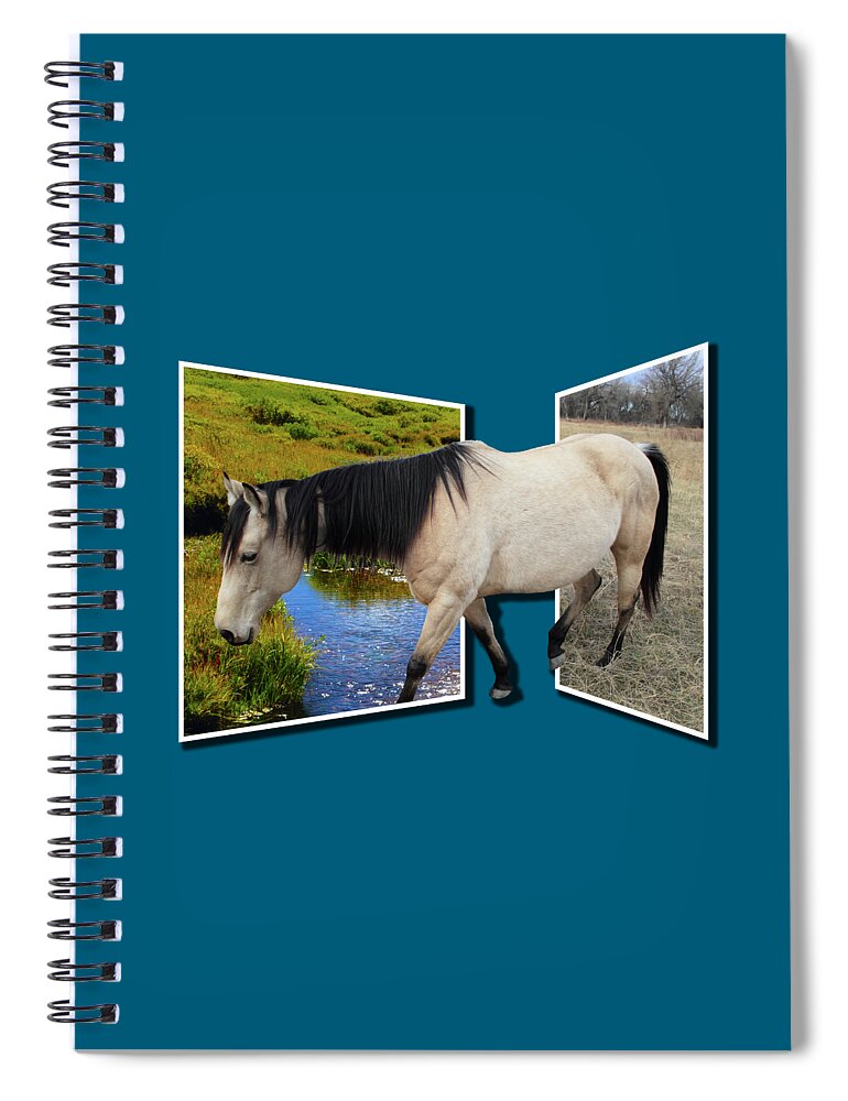 Horse Spiral Notebook featuring the photograph The Grass Is Always Greener On The Other Side by Shane Bechler
