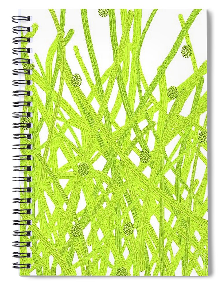 Green Spiral Notebook featuring the digital art The Grass Is Greener by Designs By L
