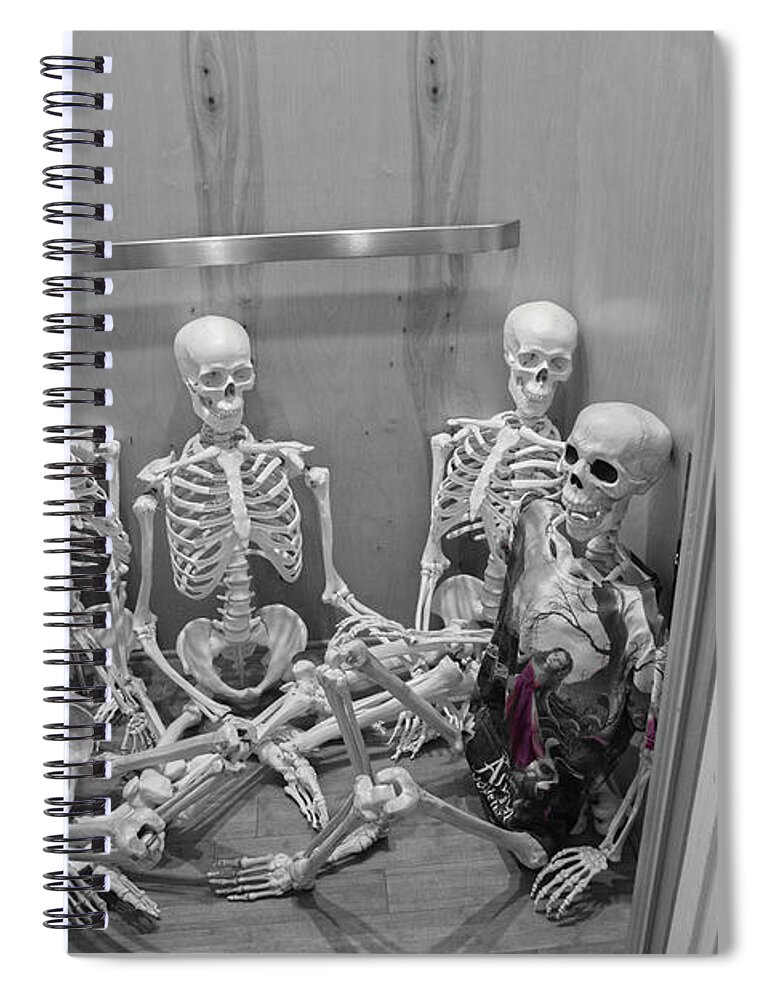 Skeleton Spiral Notebook featuring the photograph The Grateful Resort by Betsy Knapp