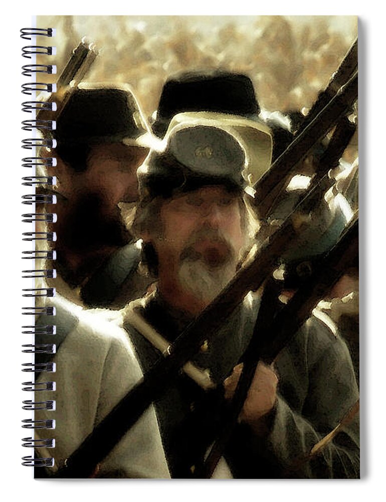 Color Spiral Notebook featuring the photograph The Gray Line by Alan Hausenflock