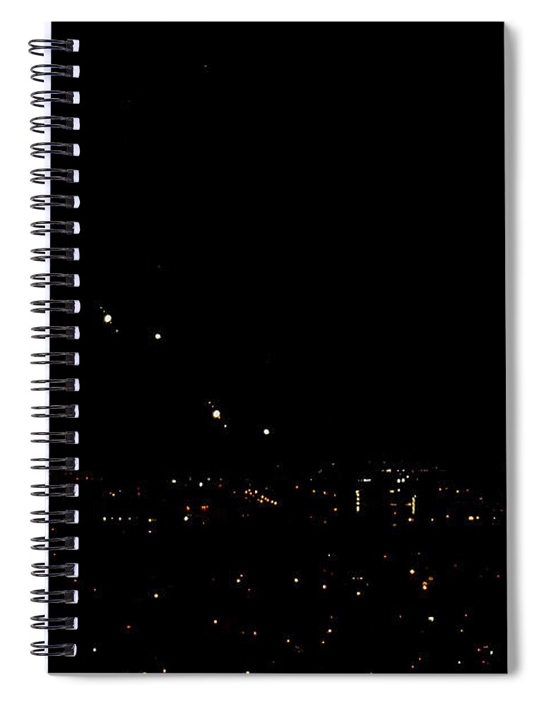 Jupitar Spiral Notebook featuring the photograph The Great Conjunction 2020 - Jupitar and Saturn by Amazing Action Photo Video