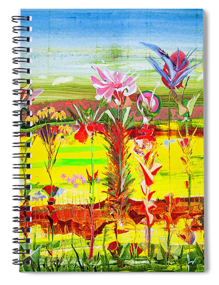 Garden Spiral Notebook featuring the painting The Grounds Of Millington House III by James Lavott