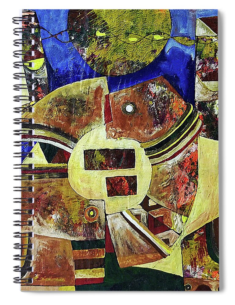 African Spiral Notebook featuring the painting The Guilty Are Afraid by Speelman Mahlangu 1958-2004