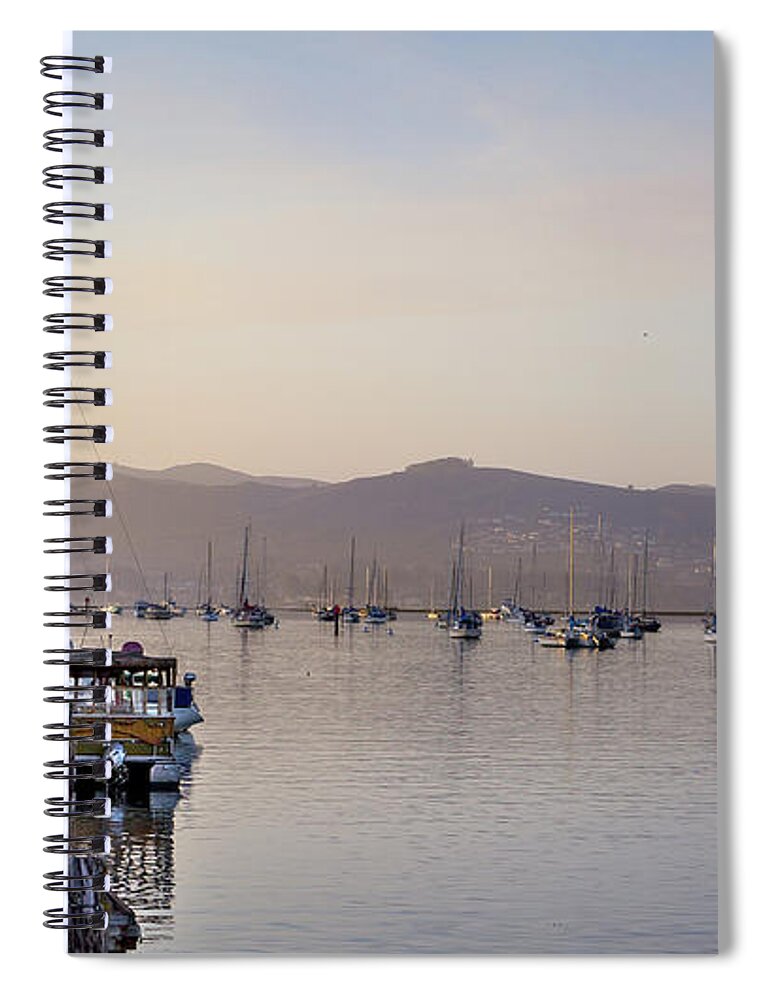 Boats Spiral Notebook featuring the photograph The Harbor by Gina Cinardo