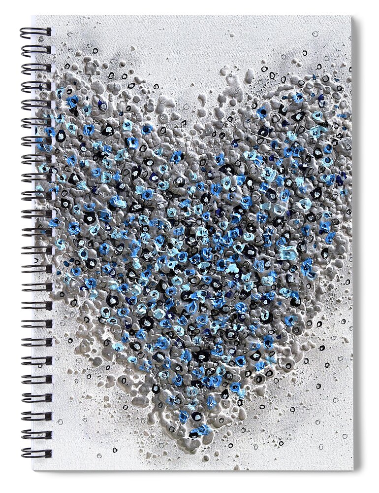 Heart Spiral Notebook featuring the painting The Heart of Winter by Amanda Dagg