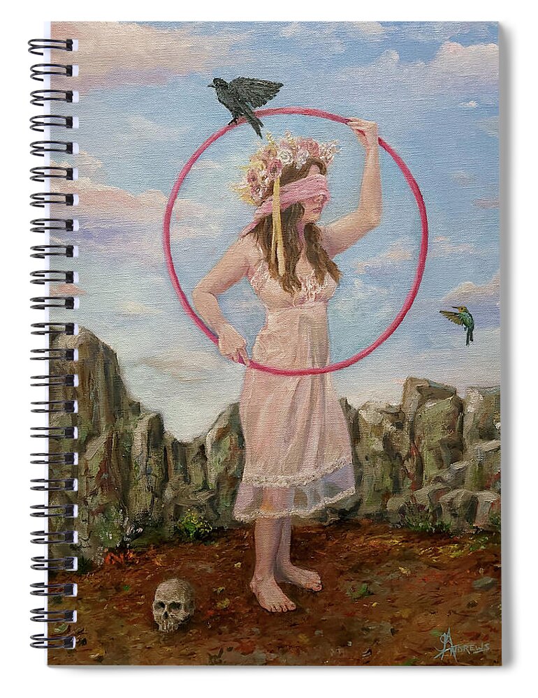 Persephone Spiral Notebook featuring the painting The Heroine's Journey by James Andrews