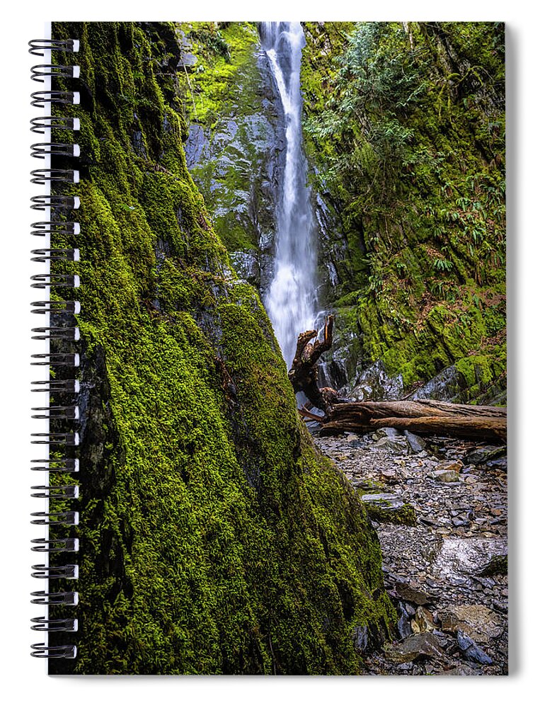 Waterfalls Spiral Notebook featuring the photograph The Hidden Waterfalls by Bill Cubitt