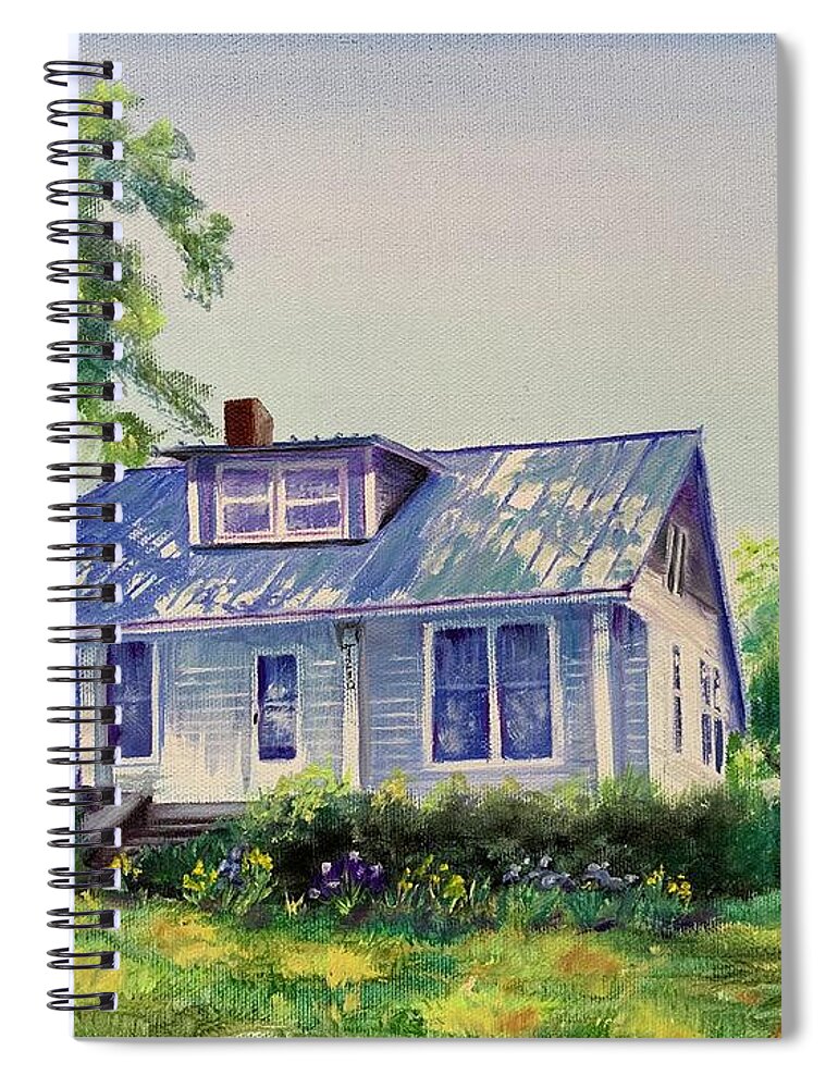 Farm Spiral Notebook featuring the painting The Home Place by Jan Chesler