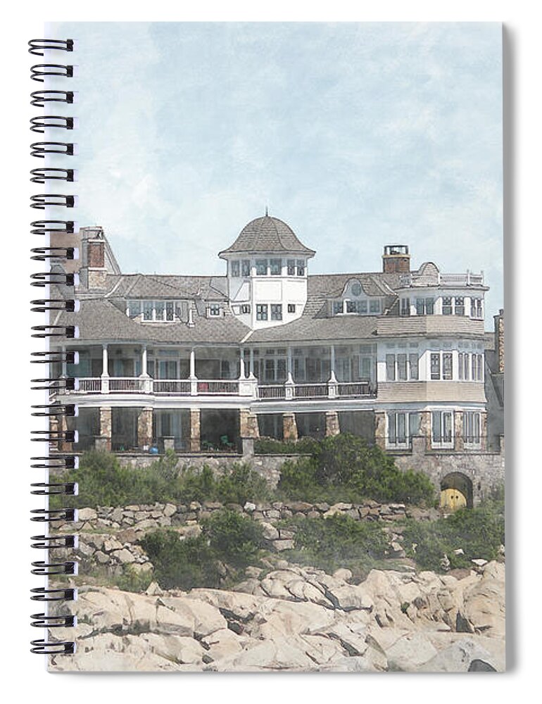 Digital Art Spiral Notebook featuring the photograph The Inn by Cheryl Day