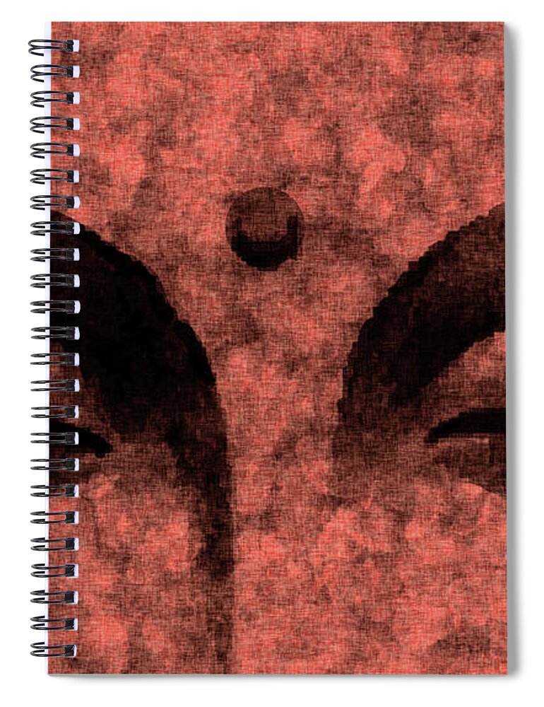 Buddha Spiral Notebook featuring the mixed media The Inner Sky - Buddha in Meditation 03 by Studio Grafiikka