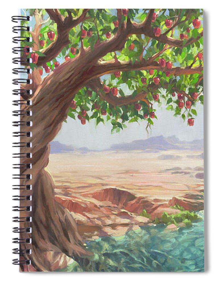 Tree Spiral Notebook featuring the painting The Jeremiah Tree by Steve Henderson