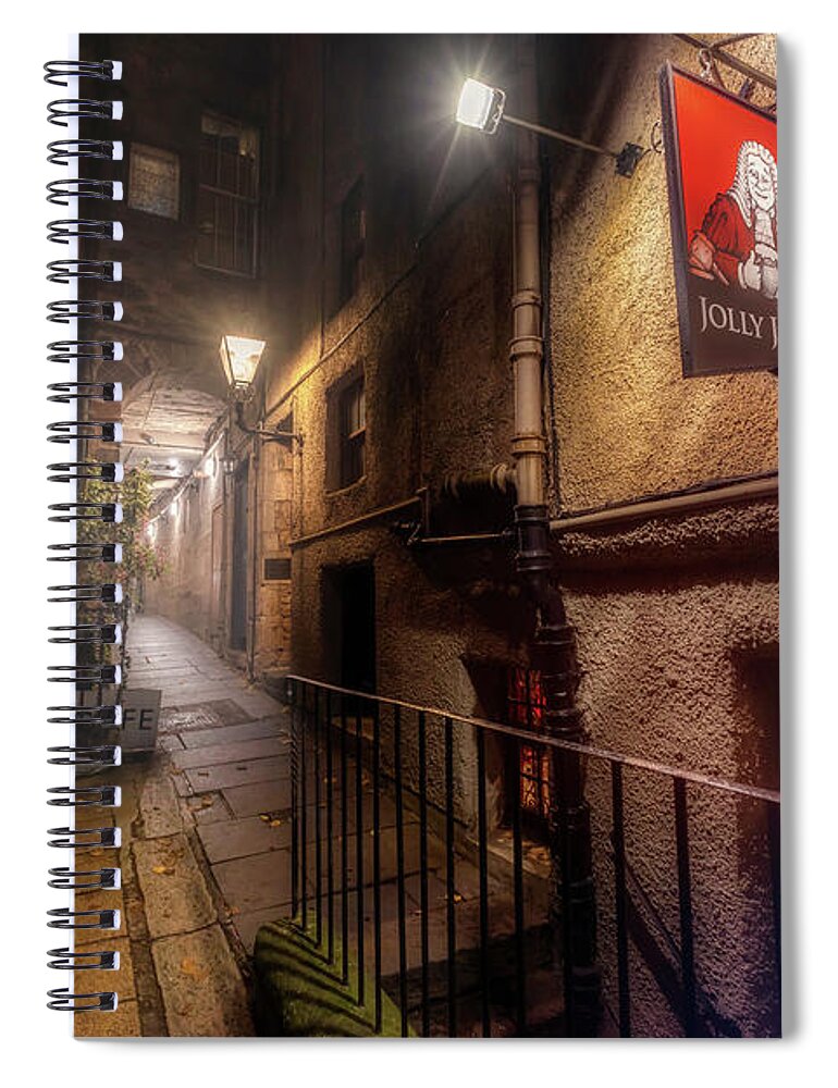 Fog Spiral Notebook featuring the photograph The Jolly Judge by Micah Offman