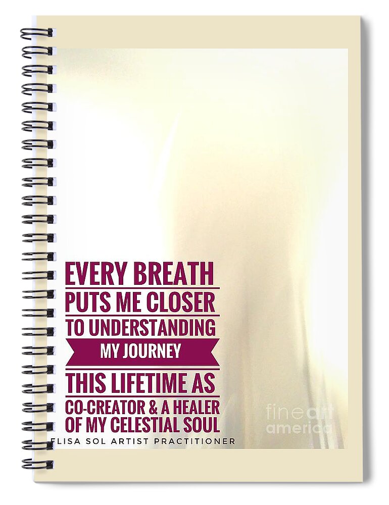 Breath Spiral Notebook featuring the photograph The Journey by Elisa Maggio