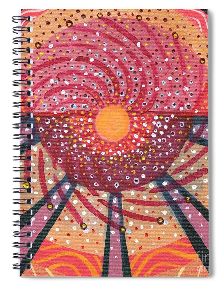 The Joy Of Design Lxiv Part 2 By Helena Tiainen Spiral Notebook featuring the painting The Joy of Design LXIV Part 2 by Helena Tiainen