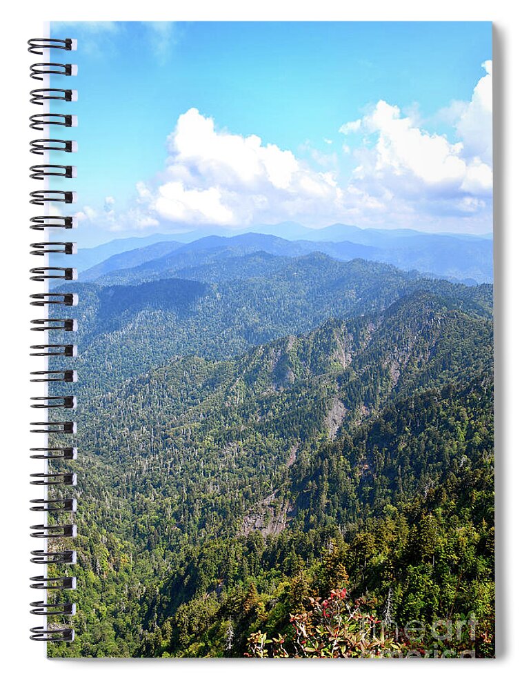 Smoky Mountains Spiral Notebook featuring the photograph The Jump Off 1 by Phil Perkins