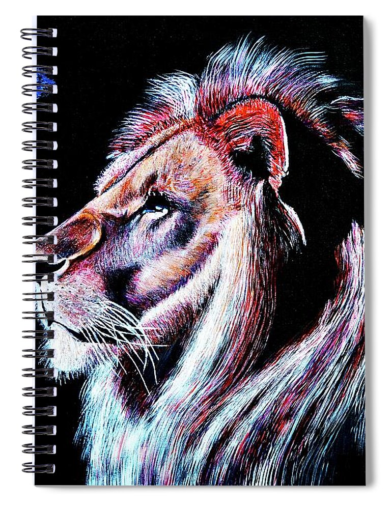 Figurative Spiral Notebook featuring the painting the King by Viktor Lazarev
