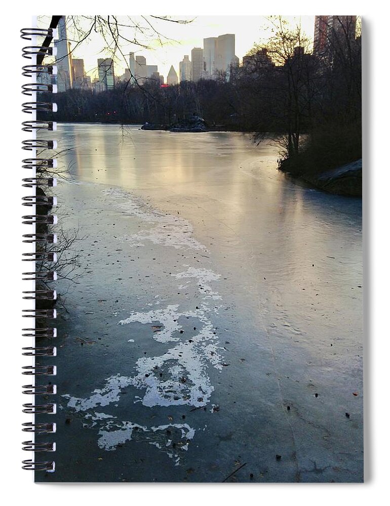  Spiral Notebook featuring the photograph The Lake NYC by Judy Frisk