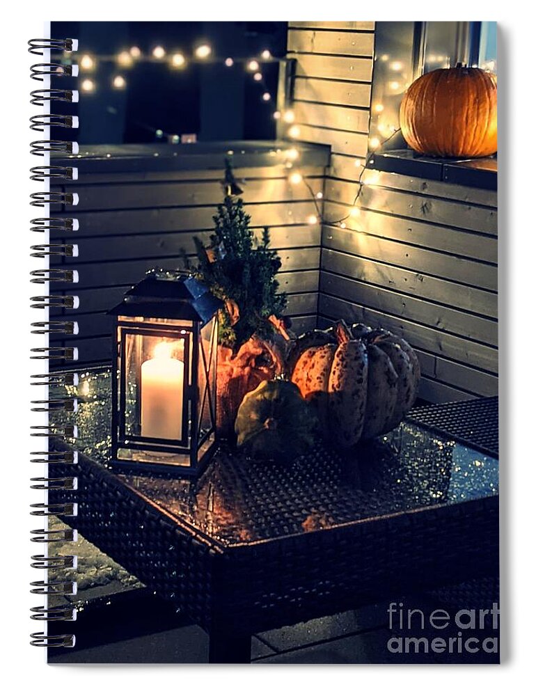 Outside Spiral Notebook featuring the photograph The Lantern by Claudia Zahnd-Prezioso