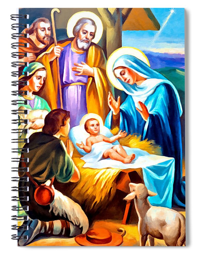 Light Spiral Notebook featuring the photograph The Light of Christmas by Munir Alawi